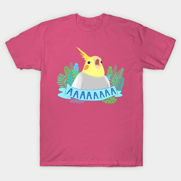 screaming cockatiel doodle T-Shirt by FandomizedRose